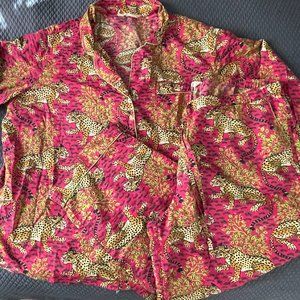 Printfresh Bagheera Long Sleep Set in Hot Pink